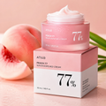 Anua Peach 77 Niacin aufhellende Feuchtigkeitscreme mit Pfirsich und Niacinamid, 50 ml, cremige Textur, Nahaufnahme