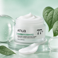 Anua Heartleaf 77 B3Zinc beruhigende Creme für unreine Haut, 80 ml, cremige Textur und pflegende Wirkung sichtbar in der Verpackung