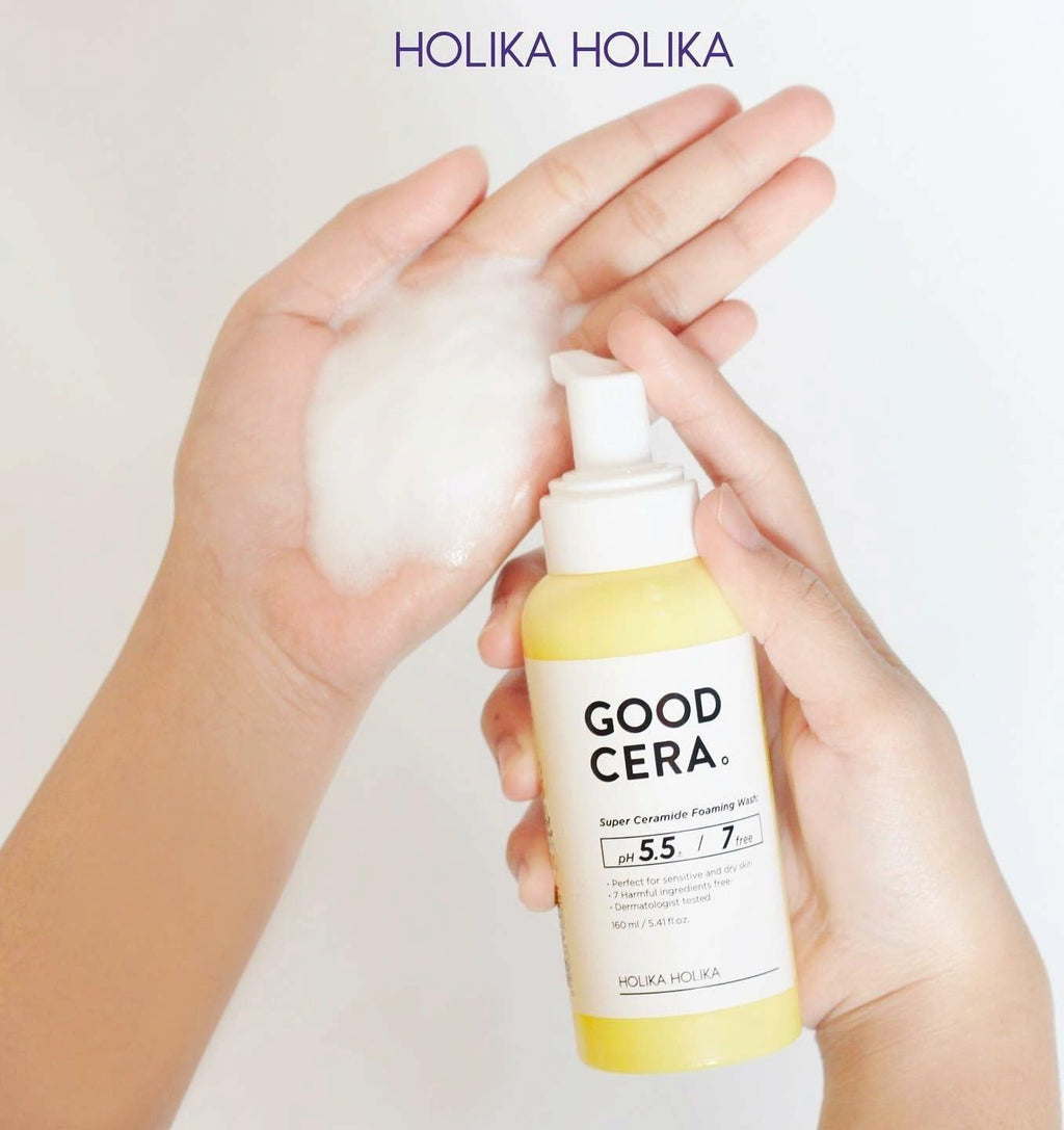 Holika Holika Good Cera Ato Relief Oil Wash, sanftes Reinigungsöl für trockene Haut, 400 ml, flüssige Body Wash in dunkler Flasche