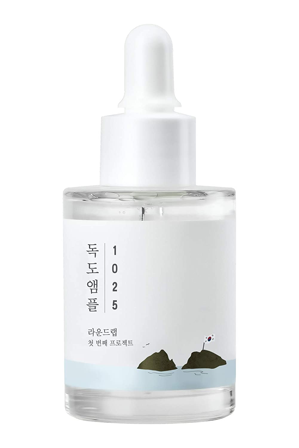 Round Lab 1025 Dokdo Ampoule, intensive Feuchtigkeitsampoule mit Tiefseewasser, in 45 g Flasche, sichtbare Verpackung