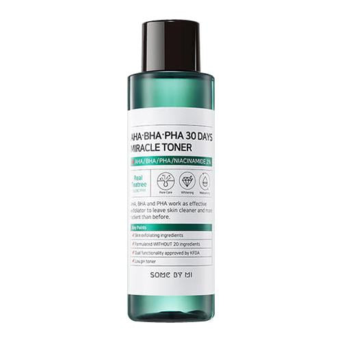 SOME BY MI AHA BHA PHA 30 Days Miracle Toner in 150 ml, sanfter Anti-Akne Toner mit exfolierenden Inhaltsstoffen.