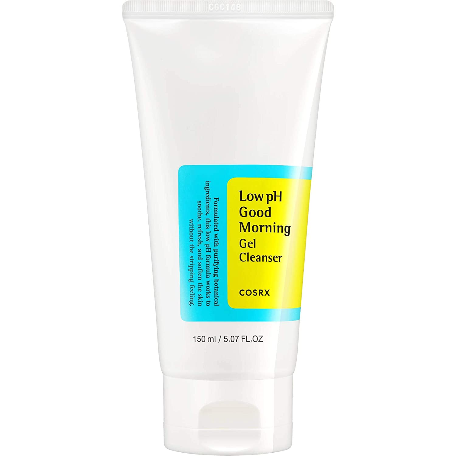 COSRX Low pH Good Morning Gel Cleanser, sanfter pH-neutraler Gesichtsreiniger in 150 ml Flasche, für frische Haut.