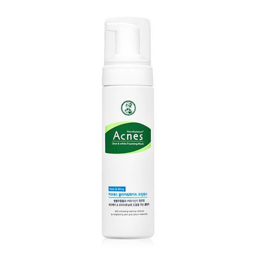 Acnes Clear and White Reinigungscreme, 150ml, sanfte schäumende Reinigung für reife und fettige Haut, in Dose.