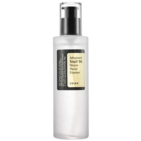 COSRX Advanced Snail 96 Mucin Power Essence in 100 ml Flasche, Feuchtigkeits- und Glanzeffekt mit Schneckenschleim, auf weißem Hintergrund