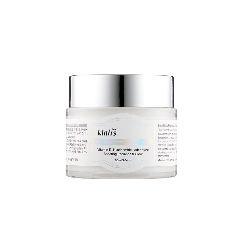 KLAIRS Freshly Juiced Vitamin E Maske, 90 ml, cremige 3-in-1 Vitamin E Schlaf- und Feuchtigkeitsmaske, glättet die Haut.