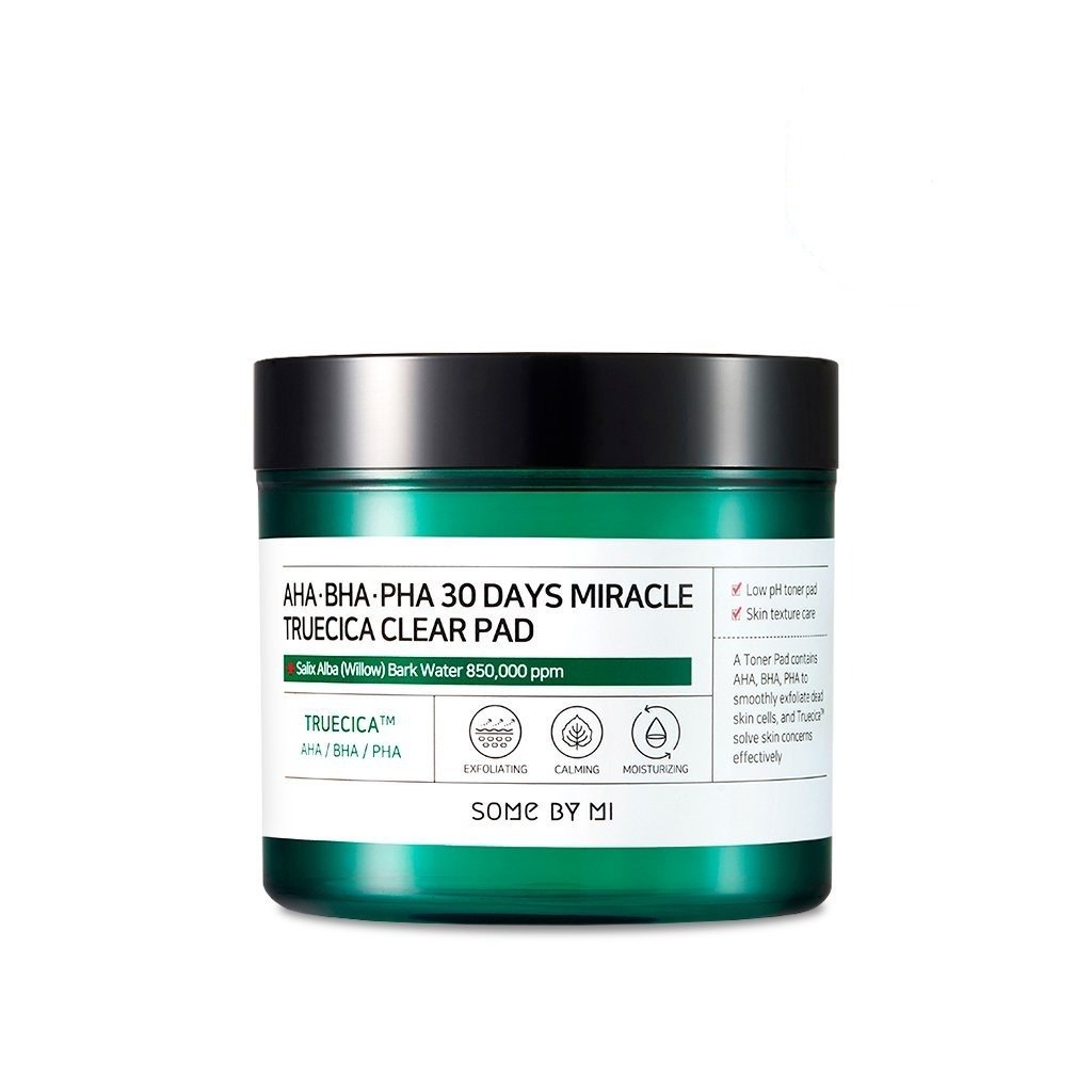 SOME BY MI AHA BHA PHA 30 Days Miracle Truecica Cleansing Pad, Anti-Akne Peeling-Pads, 70 Stück, flache Verpackung