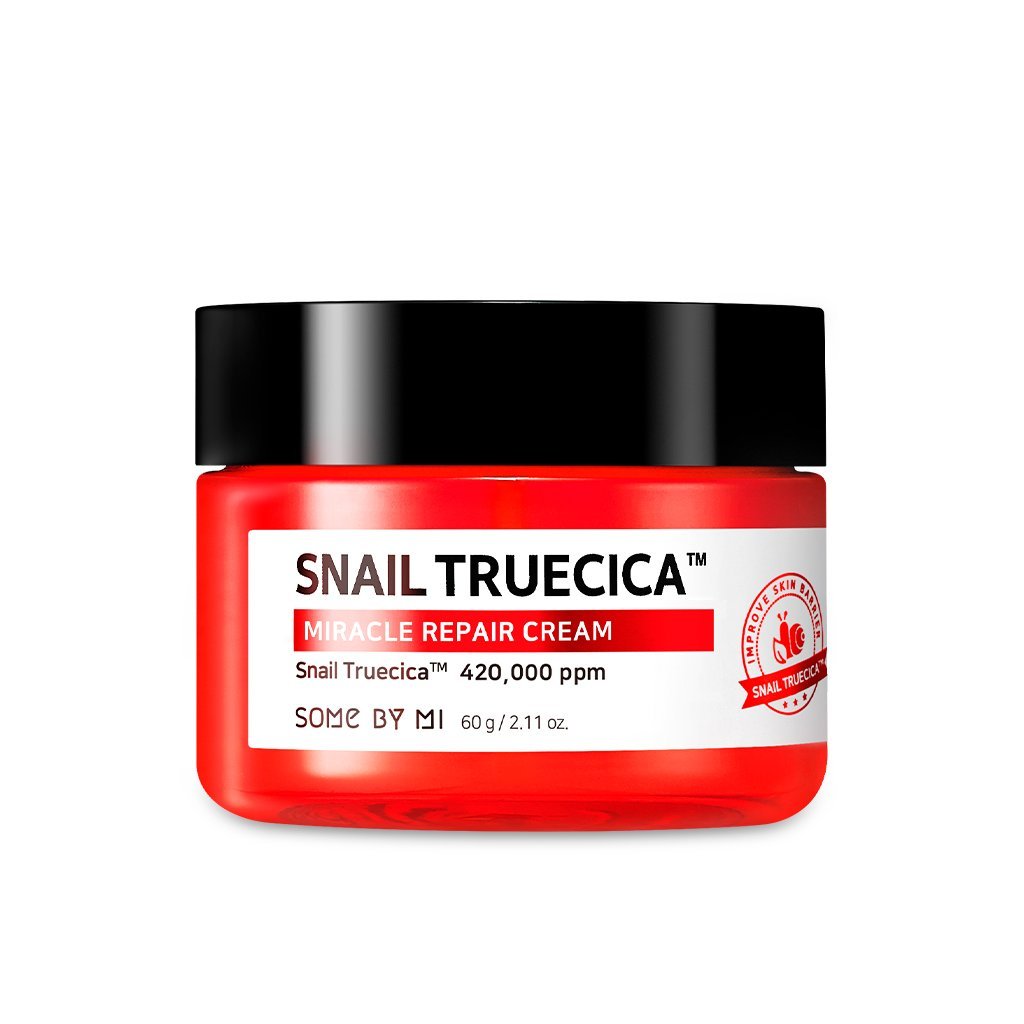 SOME BY MI Snail Truecica Miracle Repair Creme, feuchtigkeitsspendende Creme mit Schnecken-Extrakt, 60 g, für reparierende Hautpflege