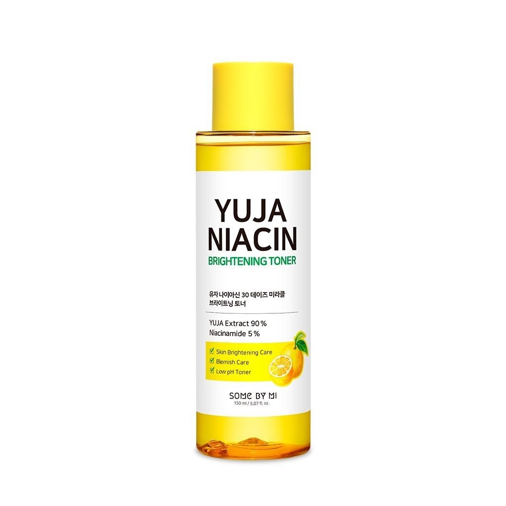 SOME BY MI Yuja Niacin 30 Days Miracle Brightening Toner in 150 ml Flasche, aufhellender Toner mit Yuja und Niacinamid, sichtbar in Flasche