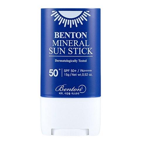 Benton Mineral Sun Stick SPF50+ PA+++, 15g, Sonnenstick mit mineralischem Lichtschutzfaktor, kompaktes Sonnenschutzprodukt