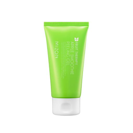 MIZON Apple Smoothie Peeling Gel, 120ml, mit fruchtigem Apple-Duft, zeigt die offene Tube und frische Apfel-Textur.