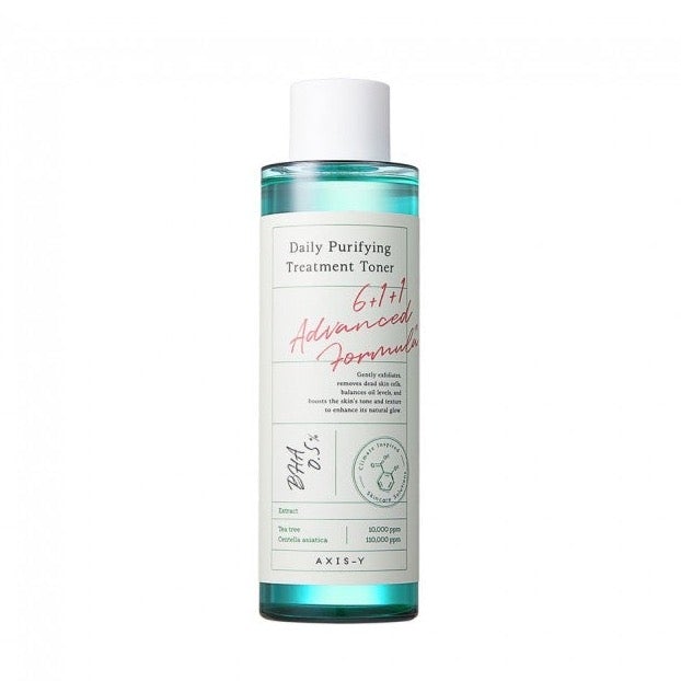 AXIS-Y Daily Purifying Treatment Toner in 200ml Flasche, klärender Toner für die Haut, sichtbarer Produktinhalt