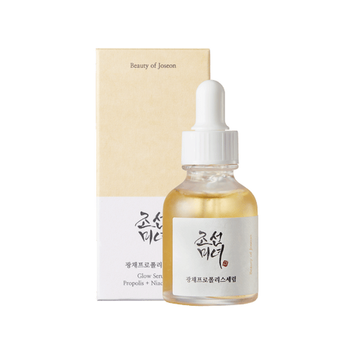 Beauty of Joseon Glow Serum mit Propolis und Niacinamid für strahlende Haut, 30 ml, Flasche auf weißem Hintergrund