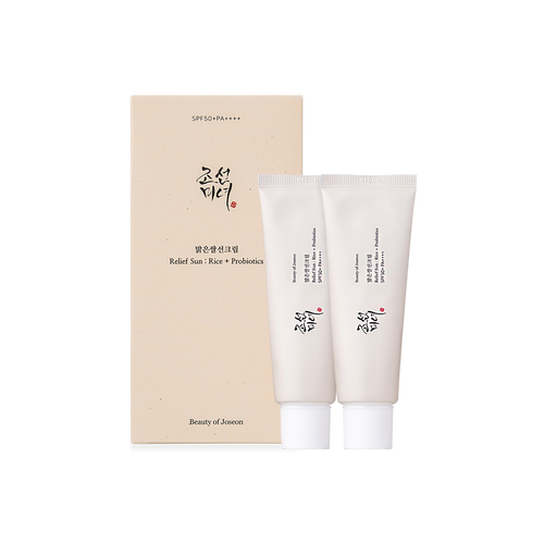 Beauty of Joseon Relief Sun Rice + Probiotics SPF50+ PA++++ Sonnencreme, Doppelpack, 2 x 50 ml, lichtschutz, feuchtigkeitsspendend