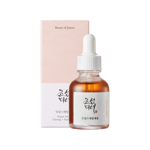 Beauty of Joseon Revive Serum mit Ginseng und Schneckenschleim, 30 ml, Flasche mit Serum und Pumpenspender sichtbar