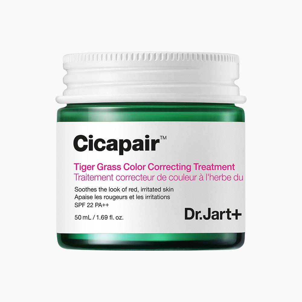 Dr.Jart+ Cicapair Tiger Grass Make-up Base mit SPF 22, 50ml, grünliche Farbkorrektur für einen ebenmäßigen Teint.