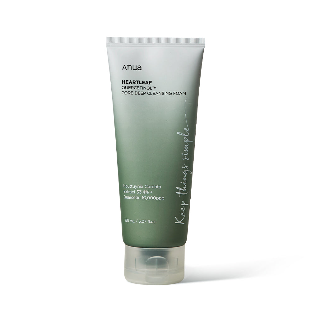 Anua Heartleaf Quercetinol Pore Deep Cleansing Foam, tiefenreinigender Reinigungsschaum in 150 ml Flasche, porenverfeinernd und klärend