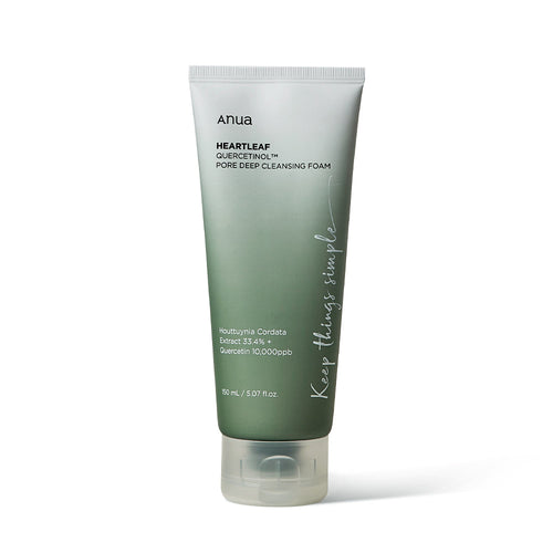 Anua Heartleaf Quercetinol Pore Deep Cleansing Foam, tiefenreinigender Reinigungsschaum in 150 ml Flasche, porenverfeinernd und klärend