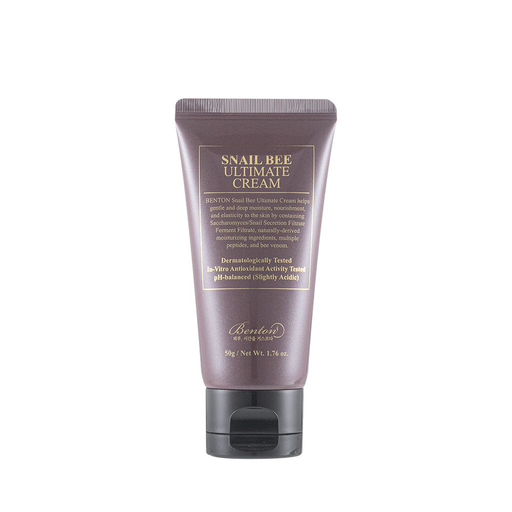 Benton Snail Bee Ultimate Cream 50g, feuchte Gesichtscreme mit Schnecken- und Bienengeschmeidigkeit, für gepflegte Haut