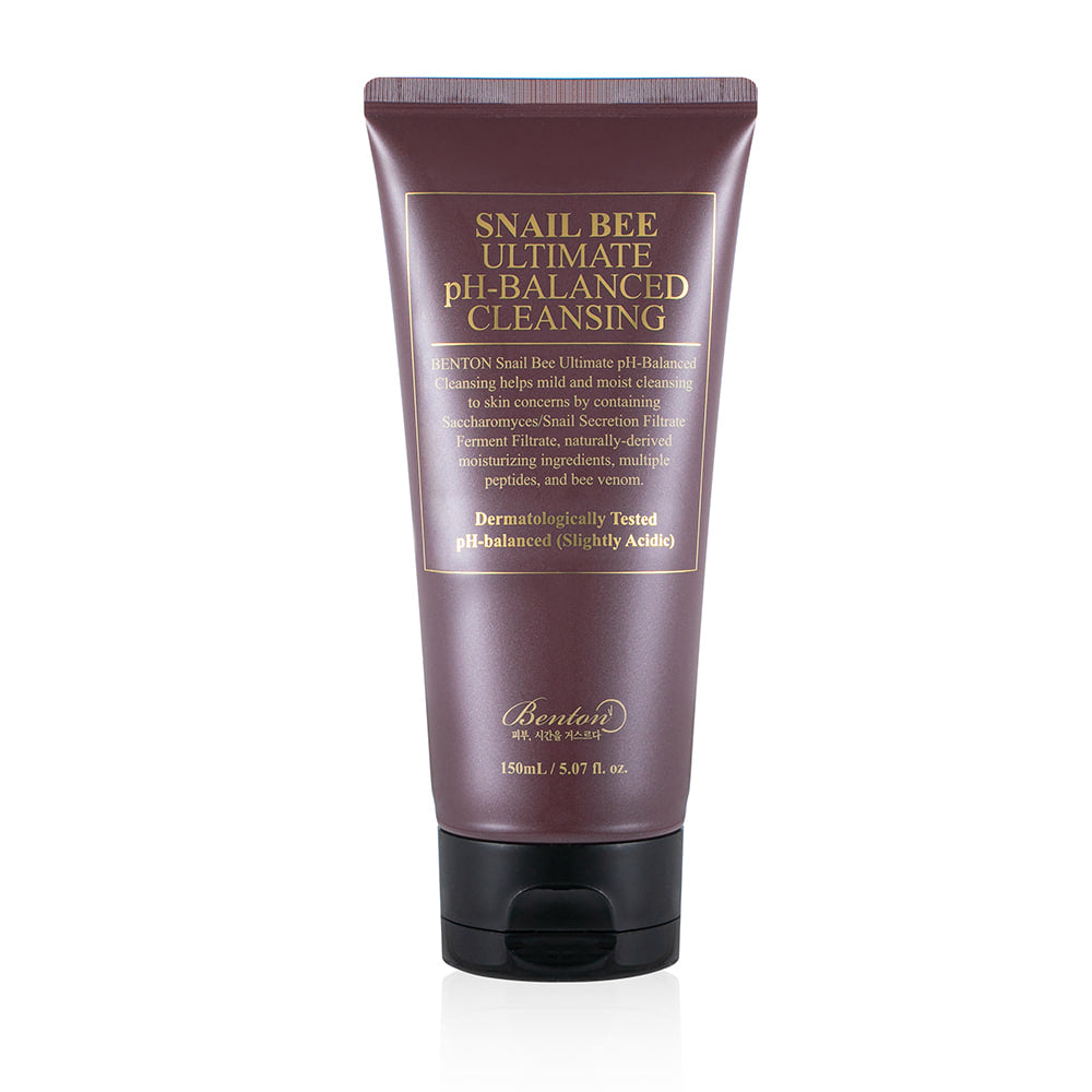 Benton Snail Bee Ultimate pH-Balanced Reinigungschaum, 150ml, in weißer Verpackung mit Schaumsprüher für sanfte Hautreinigung