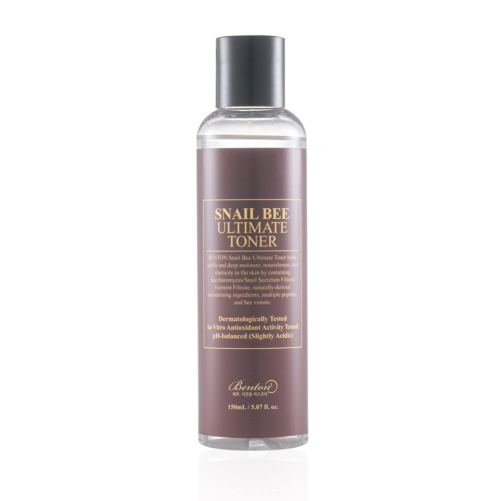 Benton Snail Bee Ultimate Toner in 150 ml Flasche, feuchtigkeitsspendend und beruhigend, mit Schnecken- und Bienenextrakten.