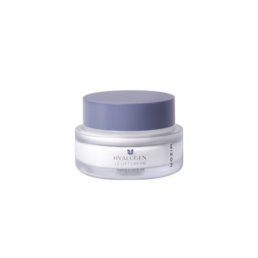 MIZON Hyalugen Le Lift Creme 50ml, cremige Hautpflegecreme mit feuchtigkeitsspendenden Inhaltsstoffen, in einer weißen Packung