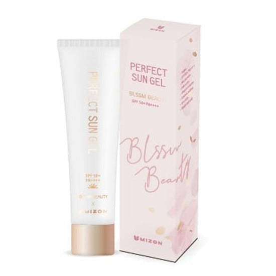 MIZON Perfect Sun Gel SPF 50+ PA++++, Sonnenschutzgel in 50ml, sichtbar auf der Verpackung mit cremiger Textur