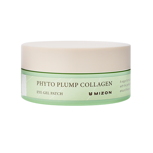 MIZON Phyto Plump Collagen Augenmasken, feuchtigkeitsspendende Augenpatches in 84 g, für frische und strahlende Augen.