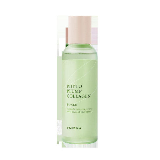 MIZON Phyto Plump Collagen Toner in 150ml Flasche, sichtbare Produktverpackung mit braunem Kunststoff-Behälter und weißem Deckel