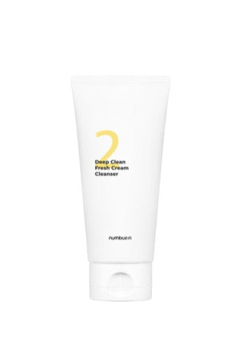 Numbuzin No.2 Deep Clean Fresh Cream Cleanser, 120 ml, tiefreinigender Reinigungsschaum für klare Poren in der Flasche