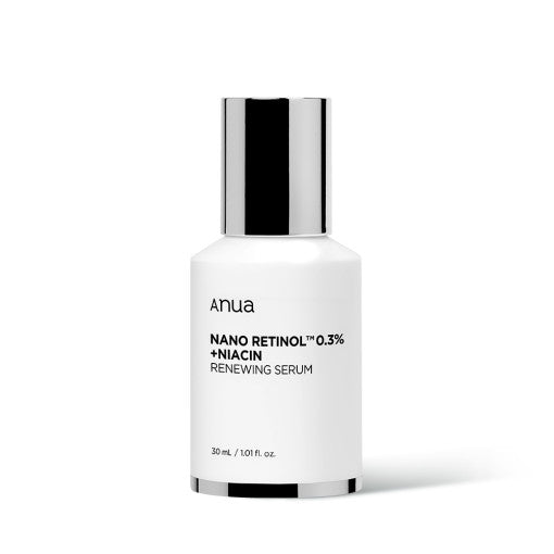 Anua Nano Retinol 0.3% + Niacin Serum in 30 ml Flasche, erneuerndes Anti-Aging Serum für glatte, jugendliche Haut.