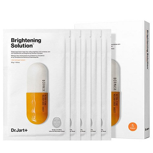 Dr.Jart+ DERMASK Brightening Solution Gesichtsmasken, 5 Stück, feuchtigkeitsspendend und aufhellend für einen strahlenden Teint