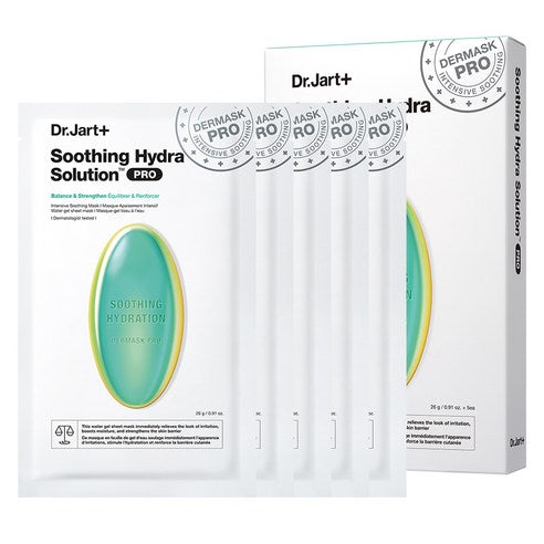 Dr.Jart+ Dermask Hydrating Gesichtsmaske, 5er Pack, feuchtigkeitsspendende Hautpflege mit beruhigender Wirkung.