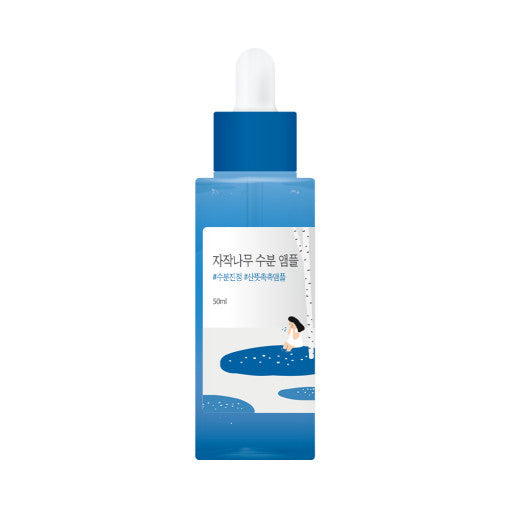 Round Lab Birch Juice Feuchtigkeitsampulle mit Birkenextrakt, 50 ml, für intensive Hautpflege und Feuchtigkeitsversorgung