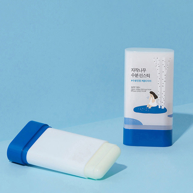 Round Lab Birch Juice Sonnenschutz-Stick SPF50+ PA++++, feuchtigkeitsspendender Sonnenschutz in 19 g runder Form.