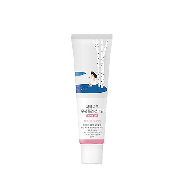 Round Lab Birch Juice Sonnenschutz mit SPF50+ und PA++++, feuchtigkeitsspendende, aufhellende Gesichtssonnencreme in 50 ml
