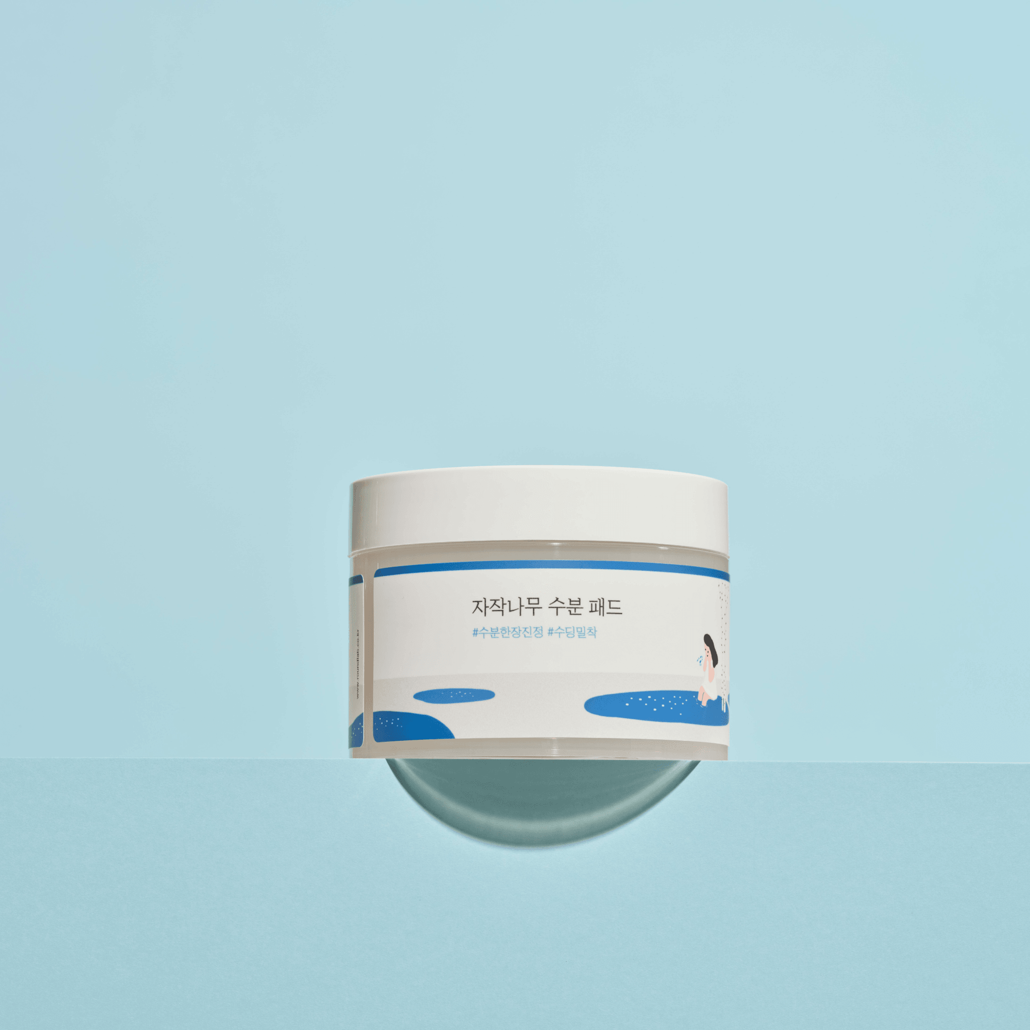 Round Lab Birch Feuchtigkeitsspendende Toner-Pads, 80 Stück, mit Birkenextrakt, entspannende und pflegende Hautpflege.