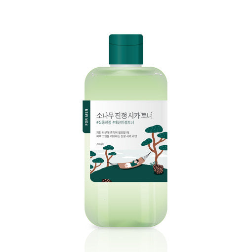 Runder Lab Pine Calming Cica Toner für Männer, beruhigender Kiefer-Cica Toner in 200 ml Flasche, Produktansicht