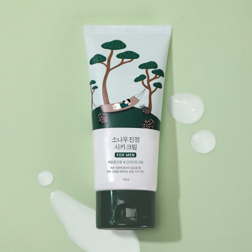 Round Lab Pine Cica Creme für Männer, 75 ml, beruhigende Gesichtscreme mit Kiefer-Extrakt für empfindliche Haut.