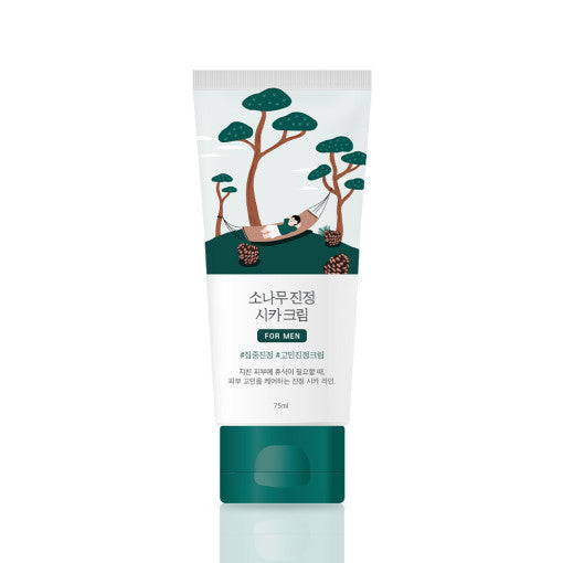 Runde Lab For Men Pine Cica Creme, beruhigende Männercreme mit Kieferextrakt, 75 ml, pflegt und entspannt die Haut.