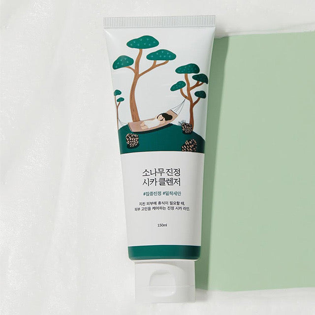 Round Lab Pine Calming Cica Cleanser, sanfter Kiefer-Cica Reinigungsschaum in 150 ml, für empfindliche Haut.