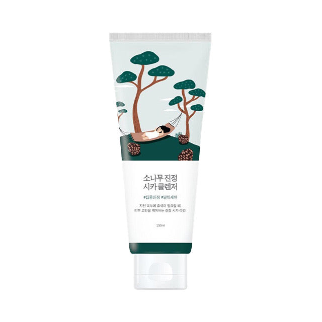 Round Lab Pine Calming Cica Cleanser, sanfter Kiefer-Cica Reinigungsschaum in 150 ml Flasche, für sensible Haut