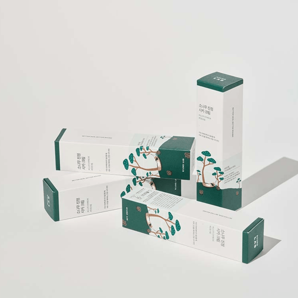 Round Lab Pine Calming Cica Cream, beruhigende Gel-Creme mit Kiefer und Cica, 50 ml, für empfindliche Haut