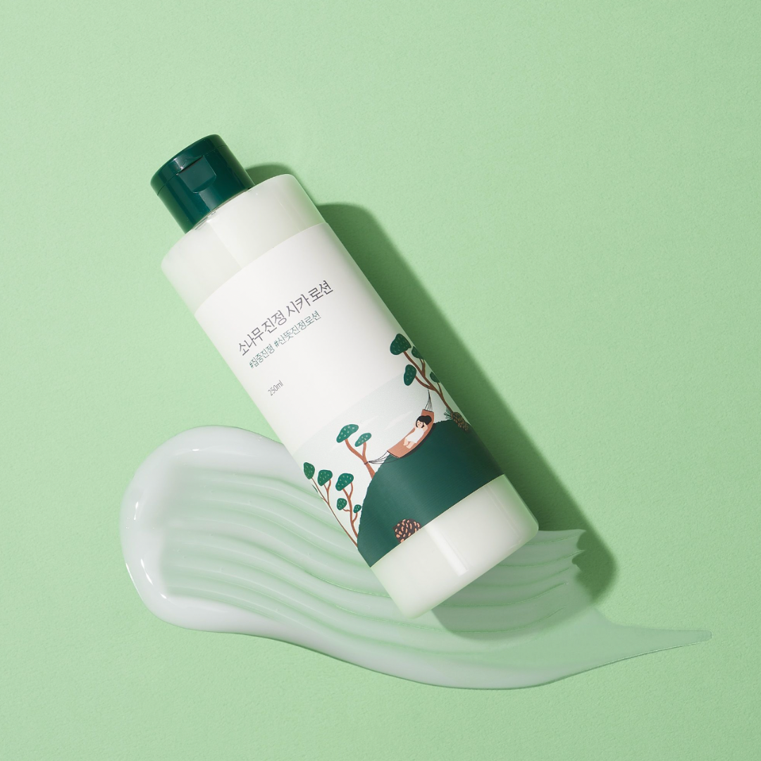 Round Lab Pine Calming Cica Lotion, milde Feuchtigkeitslotion mit Kiefer-Extrakt, 250 ml für beruhigende Hautpflege