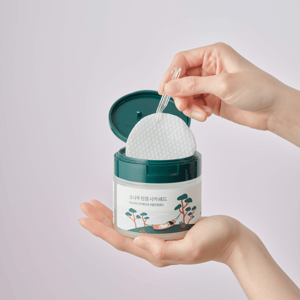 Runde Lab Pine Calming Cica Pad mit Kiefer und Cica, 50 beruhigende Toner-Pads zur Hautberuhigung, Produktbild