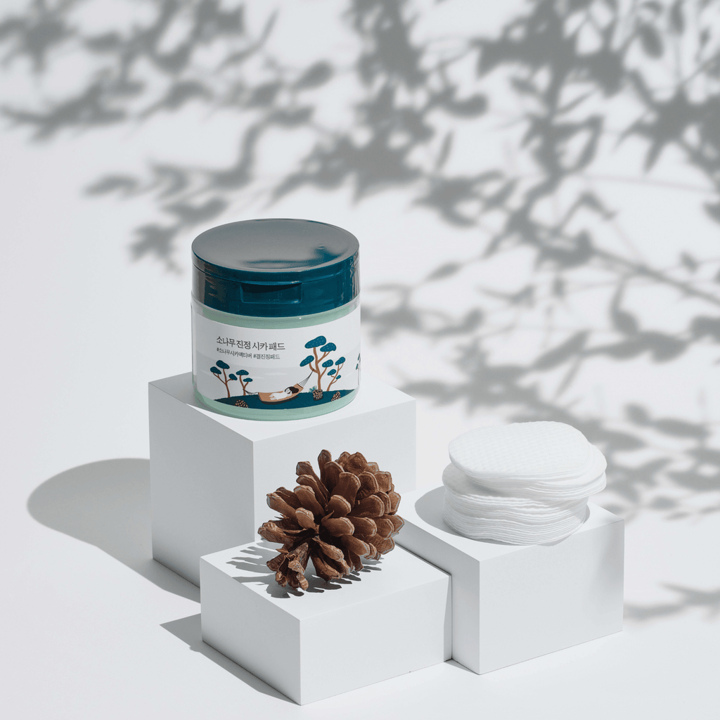 Runde Lab Pine Calming Cica Pad beruhigende Toner-Pads mit Kiefer und Cica, 50 Stück, hautberuhigende Gesichtspads