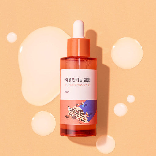 Runde Lab Sojabohnen-Panthenol Ampulle mit schwarzer Sojabohne, 50 ml, für intensive Pflege und Nährstoffe.