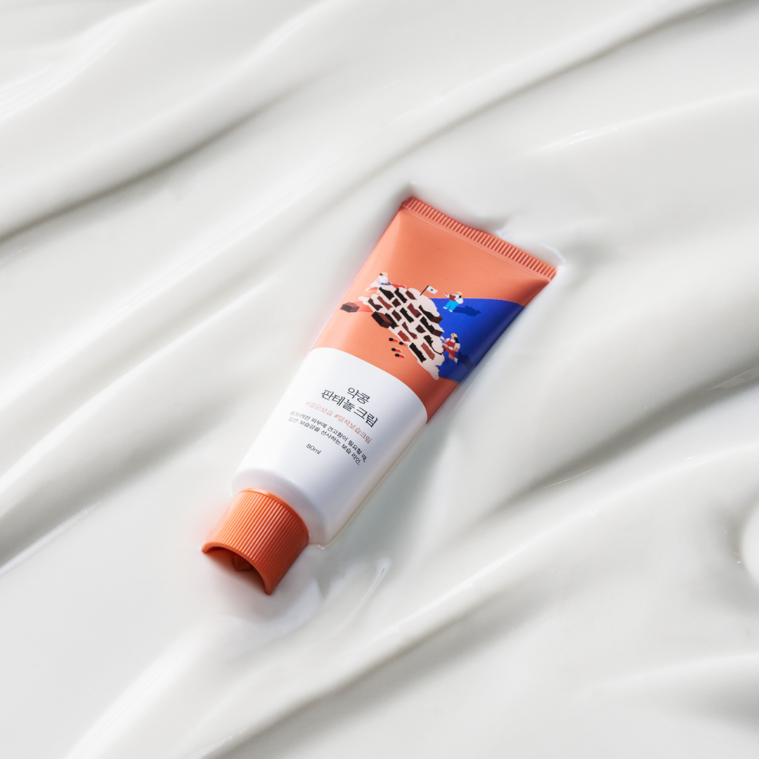Round Lab Soybean Panthenol Creme in 80 ml, feuchtigkeitsreiche Gesichtscreme mit Sojabohne und Panthenol, cremige Textur