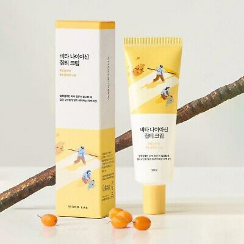 Runde Lab Vita Niacin Blemish Cream mit Niacinamid und Vitamin C, 50 ml, cremige Textur in einer weißen Packung.