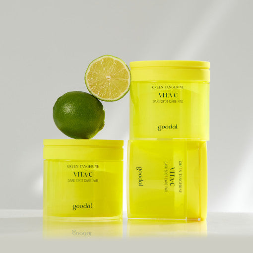 goodal Green Tangerine Vita-C Dark Spot Care Pad, Toner Pad mit grüner Tangerine für Hautaufhellung und dunkle Flecken.