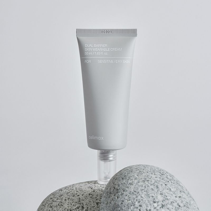 Celimax Dual Barrier Skin Pflegecreme in 50ml, cremige Textur, für empfindliche Haut, sichtbar in der Dose